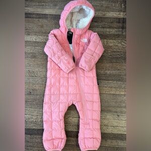 North Face Light Pink Snowsuit